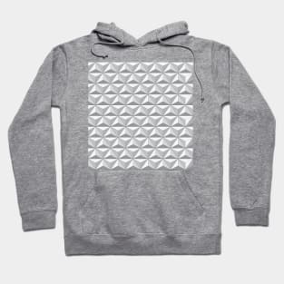 Geodesic Sphere, Greyscale - Dark Hoodie